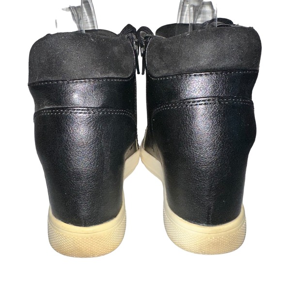 Aldo Black Wedge Sneaker Size 9 - Picture 7 of 12